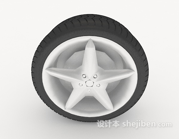 现代风格零件车轮胎3d模型下载