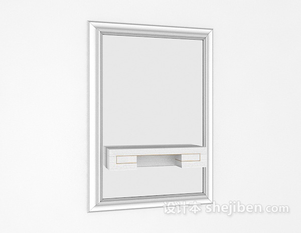 现代风格现代家居镜框3d模型下载