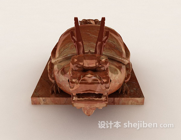 中式风格中式千年龟摆设品3d模型下载