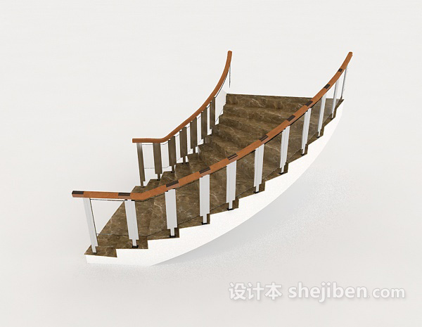 现代风格酒店楼梯3d模型下载