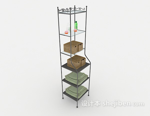 现代简约玻璃展柜3d模型下载