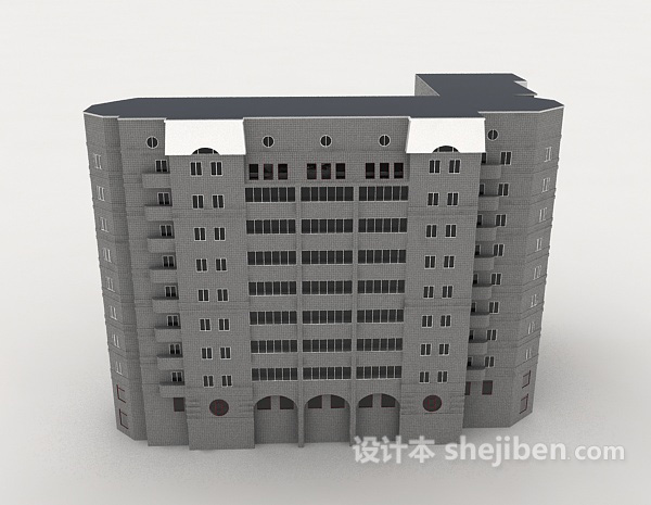 设计本居民楼建筑3d模型下载