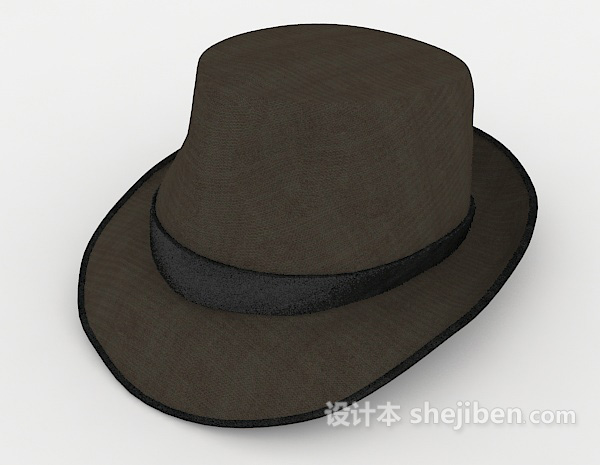 现代风格男士布艺帽子3d模型下载