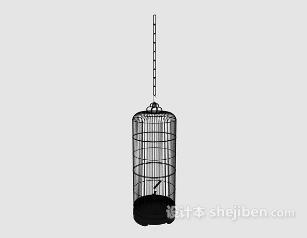 设计本吊挂式鸟笼3d模型下载