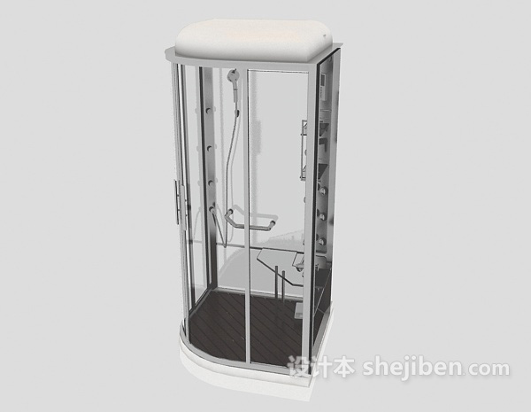 设计本玻璃浴室间3d模型下载