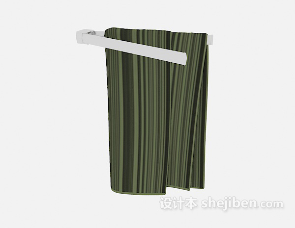 现代风格家庭卫浴毛巾3d模型下载