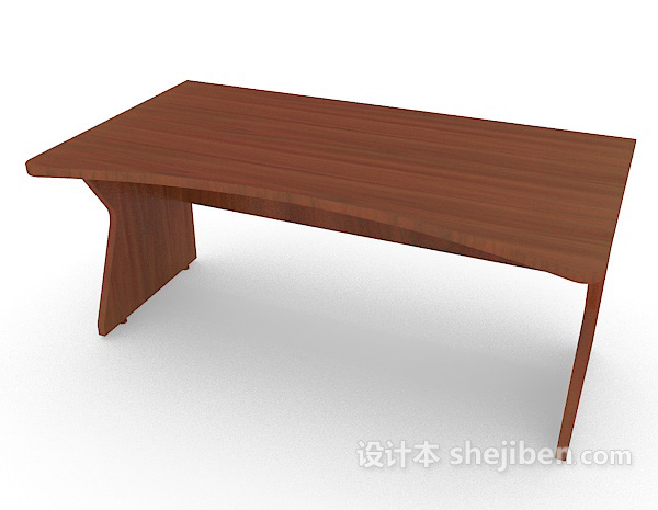 免费个人实木小书桌3d模型下载