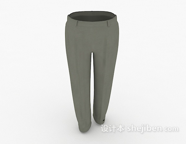 现代风格简约男士西裤3d模型下载