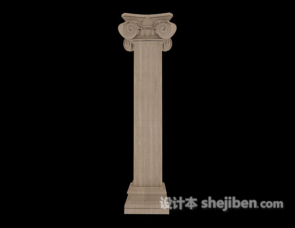 罗马石柱3d模型下载