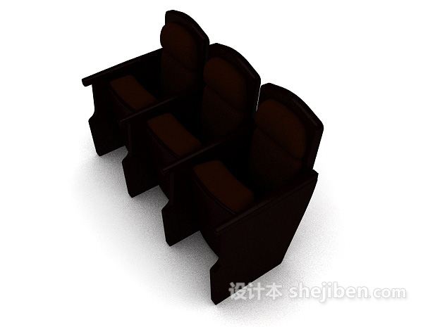 设计本实木会议椅3d模型下载