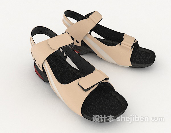 女士凉鞋3d模型下载