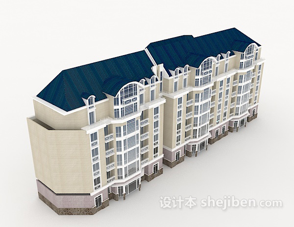 小区楼房3d模型下载