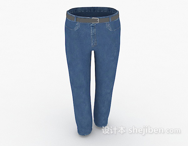 现代风格常见男士牛仔裤3d模型下载