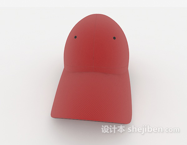 设计本红色球帽3d模型下载