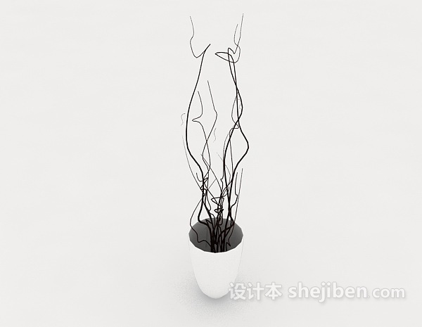 免费室内装饰性盆栽3d模型下载