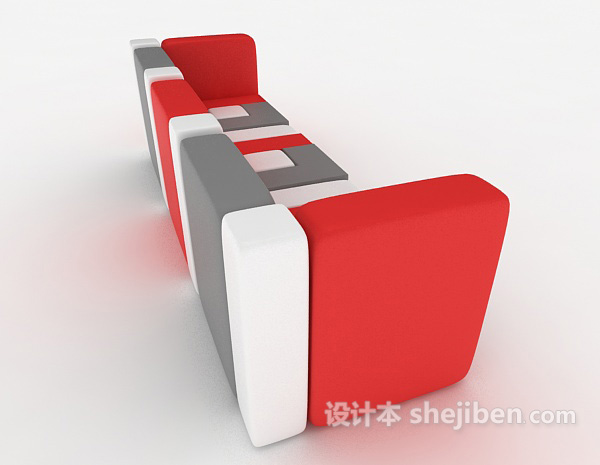 设计本现代亮色沙发3d模型下载