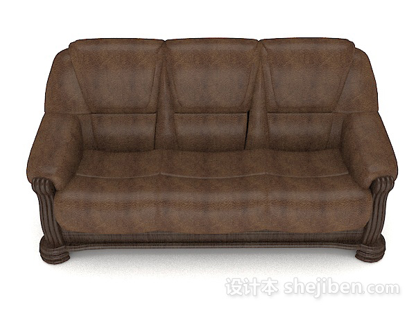 欧式风格欧式复古风格多人沙发3d模型下载