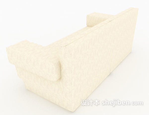 设计本白色简单家居沙发3d模型下载