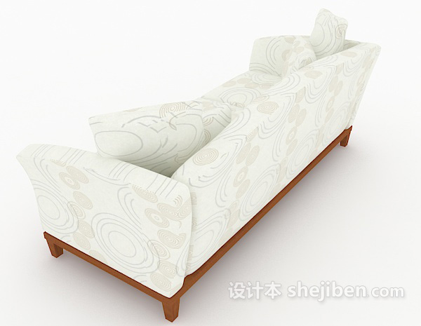 设计本新中式三人沙发3d模型下载