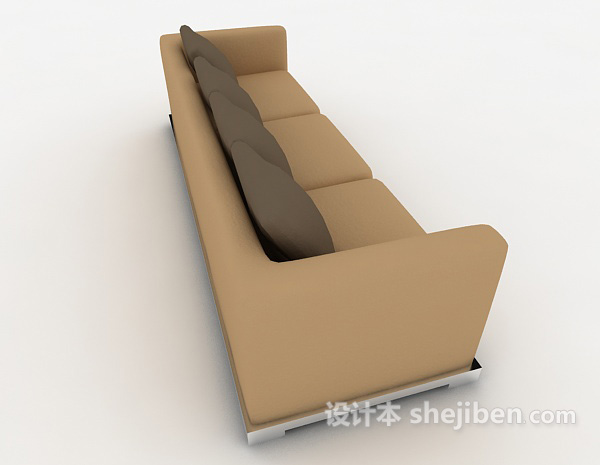 设计本三人简约沙发3d模型下载