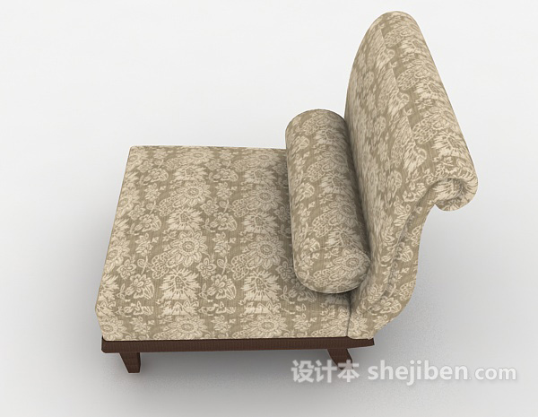 设计本新古典单人沙发3d模型下载