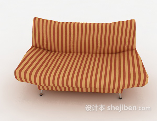 现代风格条纹双人沙发3d模型下载