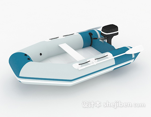 设计本单人汽艇3d模型下载
