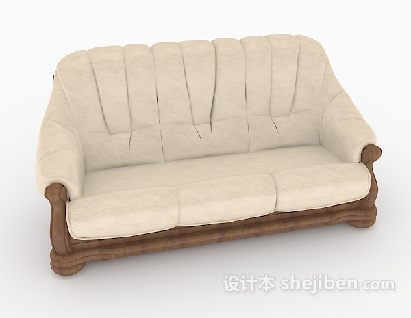欧式古典多人沙发3d模型下载