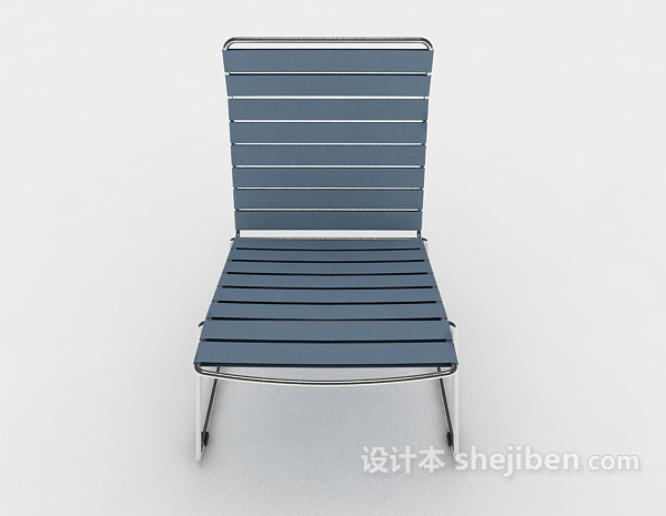现代风格蓝色沙滩休闲椅3d模型下载