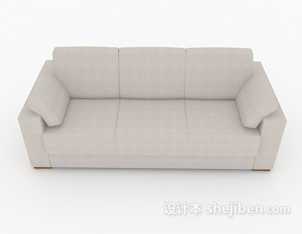 现代风格灰色舒适家居沙发3d模型下载