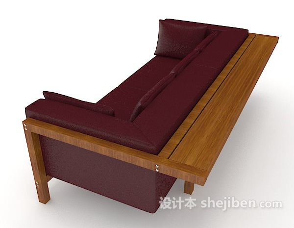 设计本多人家居皮质沙发3d模型下载