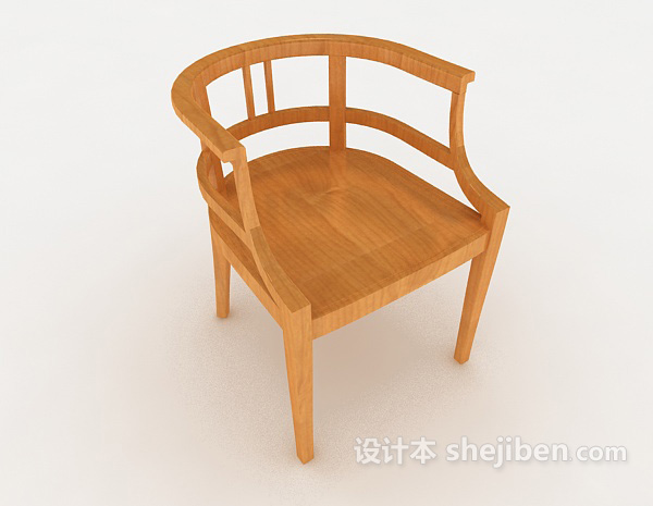 免费新中式扶手椅3d模型下载