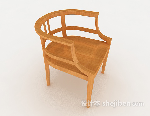 设计本新中式扶手椅3d模型下载