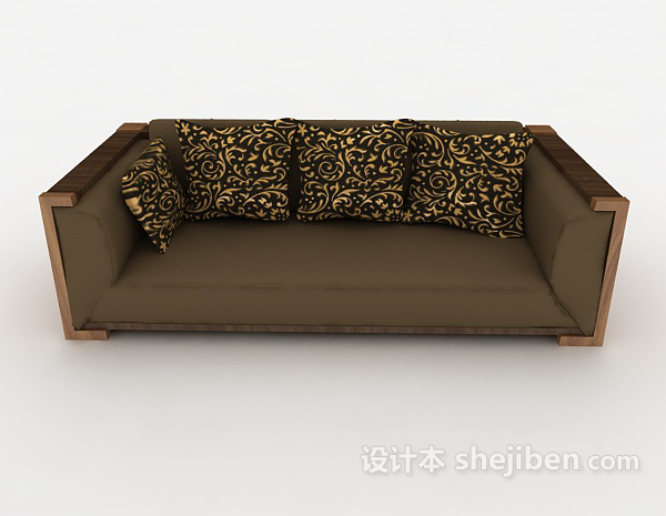 中式风格新中式家居沙发3d模型下载