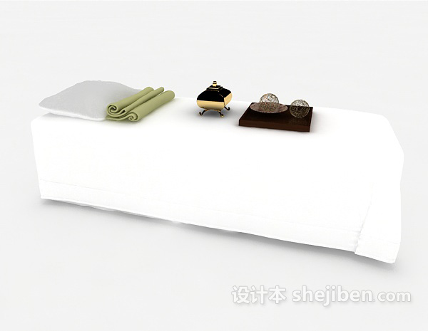 设计本白色按摩床3d模型下载