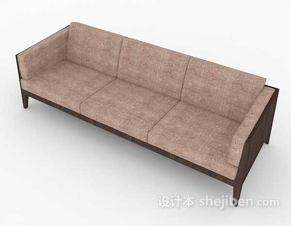 免费新中式简单多人沙发3d模型下载