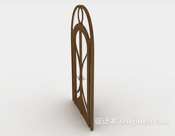 设计本欧式木门结构3d模型下载