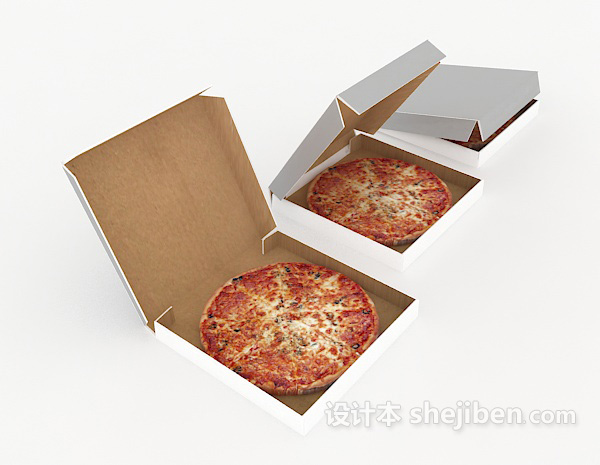 盒装披萨3d模型下载