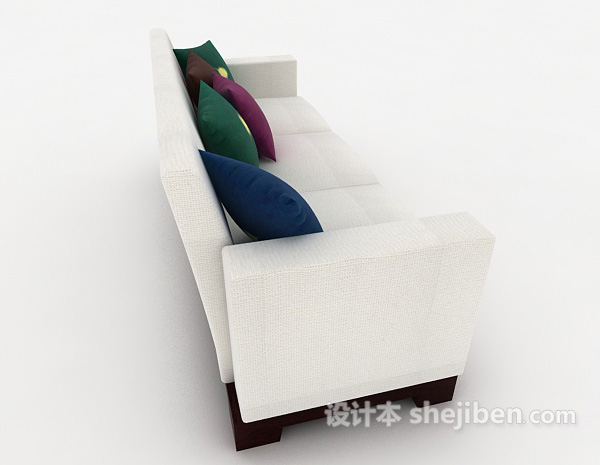 设计本新中式居家多人沙发3d模型下载