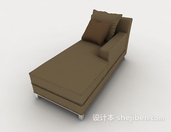 免费棕色休闲沙发躺椅3d模型下载