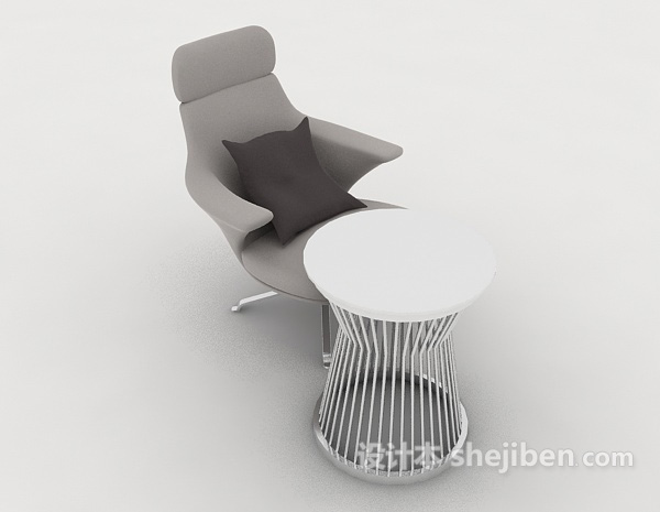 欧式简洁沙发桌椅3d模型下载