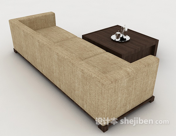 设计本简单新中式家居沙发3d模型下载