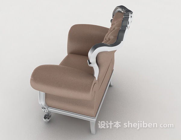 设计本欧式居家单人沙发3d模型下载