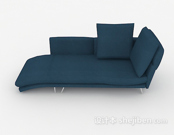 现代风格简约蓝色沙发躺椅3d模型下载