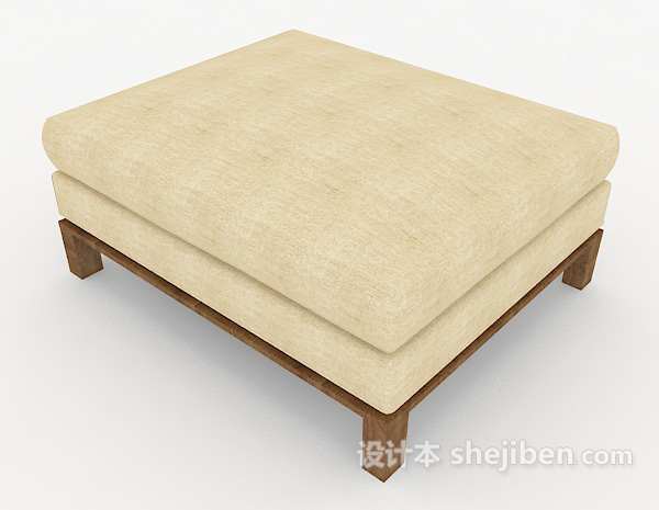 免费现代简约沙发凳3d模型下载