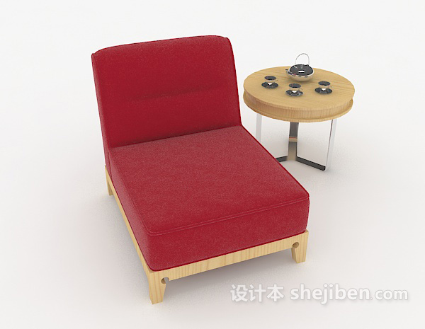 现代风格简单木质桌椅组合3d模型下载