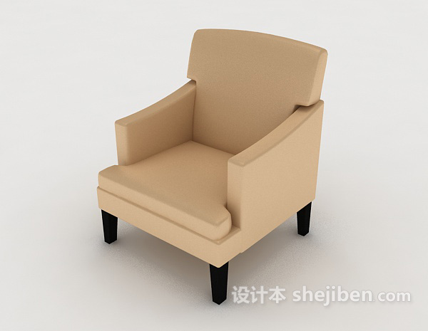 简单单人沙发3d模型下载