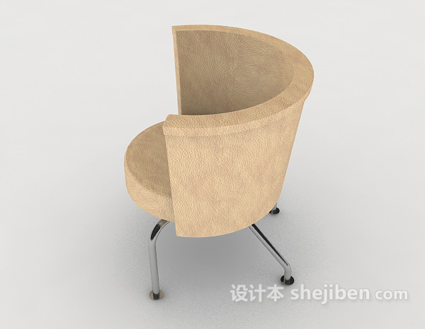 设计本现代个性圆休闲椅子3d模型下载