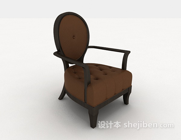 欧式简单餐椅3d模型下载