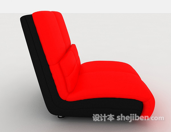 设计本红色懒人沙发3d模型下载
